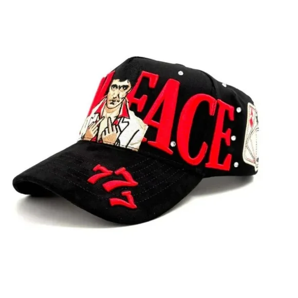 Black and Red Graphic Cap - Picture 2 of 5